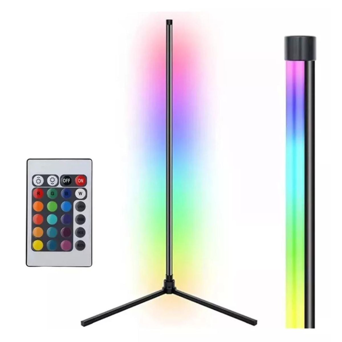 GENERICO - LAMPARA DE PIE DE ESQUINA RGB CON CONTROL