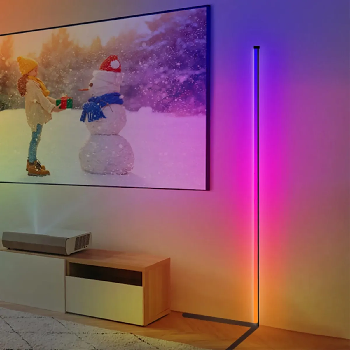 GENERICO - LAMPARA DE PIE DE ESQUINA RGB CON CONTROL