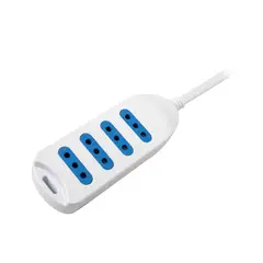 PHILCO - Extensión eléctrica 3 mts 4 entradas blanco - Blanco