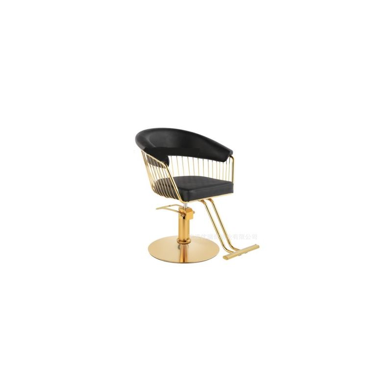 GENERICO - Sillon Barberia Negro Dorado
