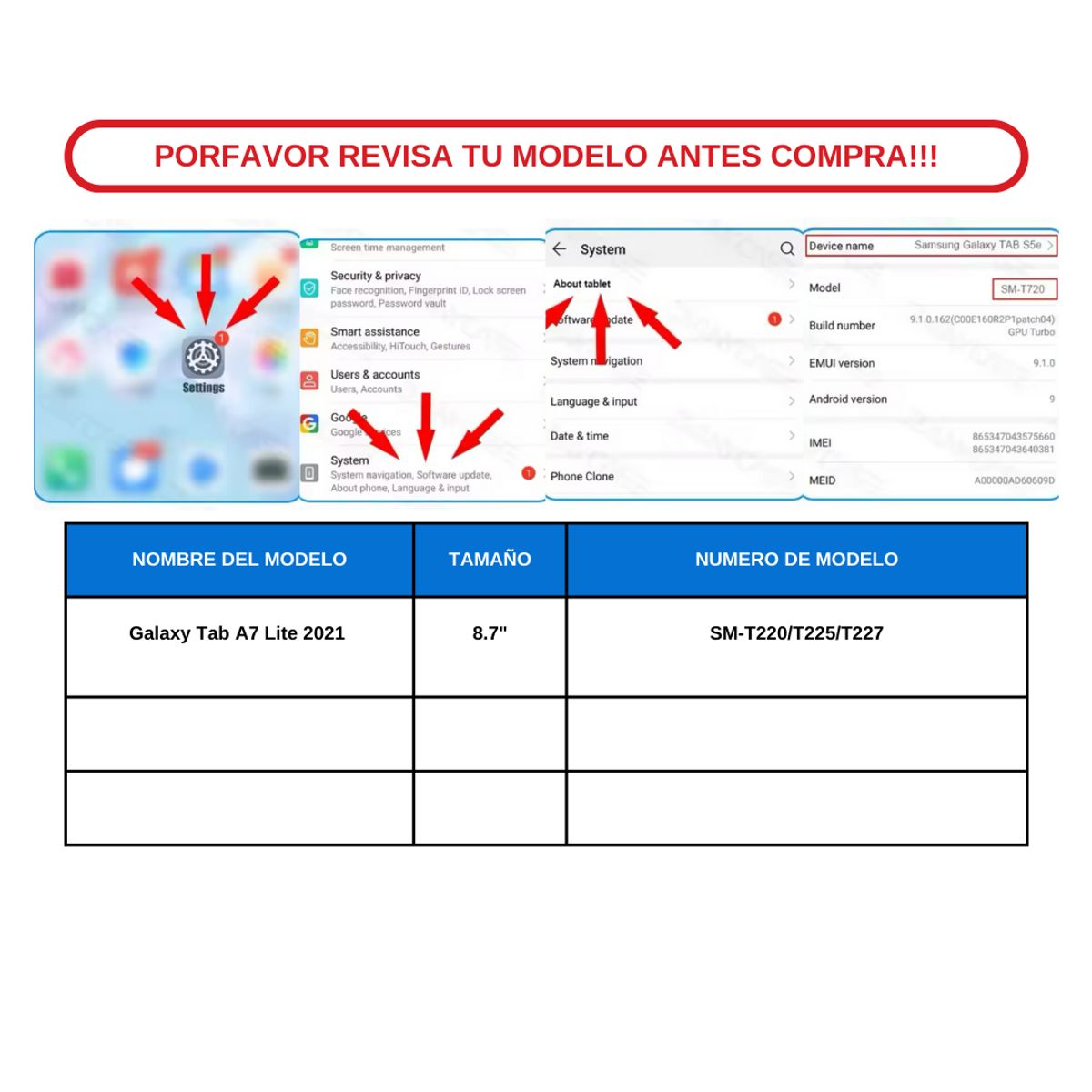 GENERICO - Fundas Con Teclado y Mouse Para Tablet Samsung A7 Lite Incluye letra Ñ