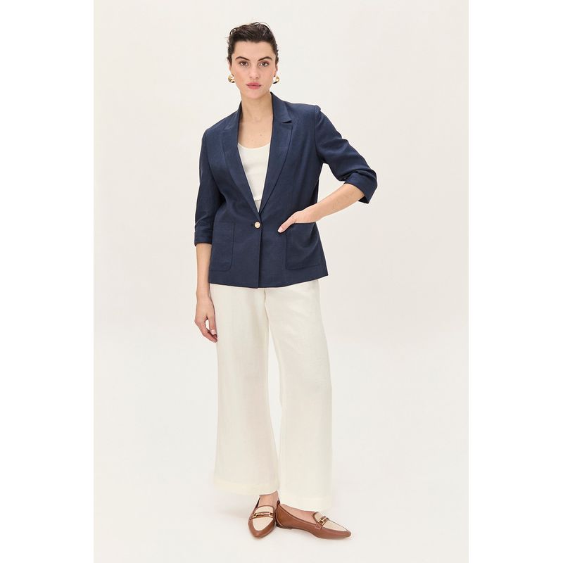 MA GRIFFE - Blazer Azul Marino Mujer Magriffe