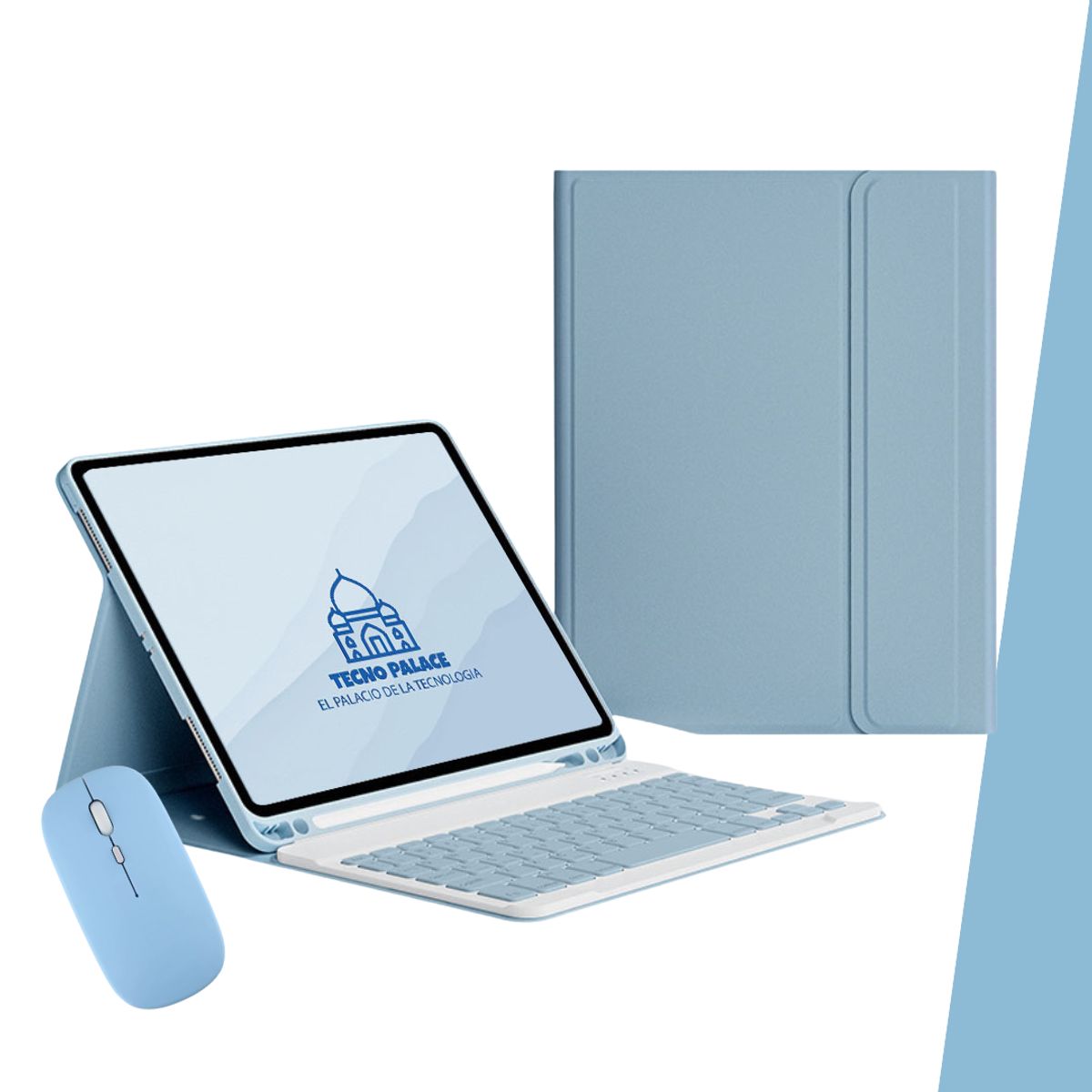 GENERICO - Fundas Teclado y Mouse Para Tablet Samsung S7Fe-S7Plus-S8Plus- Letra Ñ