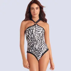 CHAMELA - TRAJE DE BAÑO ECO BLACK AND WHITE CONTROL DE ABDOMEN 43965