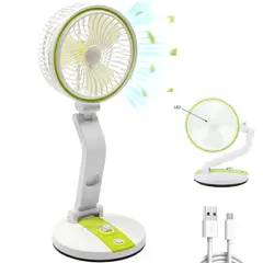 GENERICO - Ventilador Plegable Con Luz Led De Escritorio Recargable