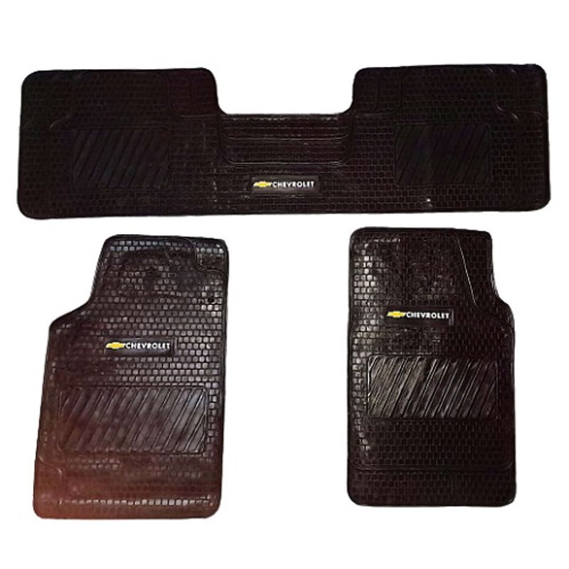GENERICO - PISOS DE GOMA 3 PIEZAS PARA AUTOMOVIL Y CAMIONETA CHEVROLET