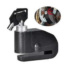 GENERICO - Candado Freno Disco Con Alarma 110db Moto Con 2 Llaves