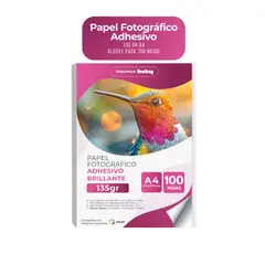 GENERICO - Papel fotografico 135g adhesivo 100 hojas