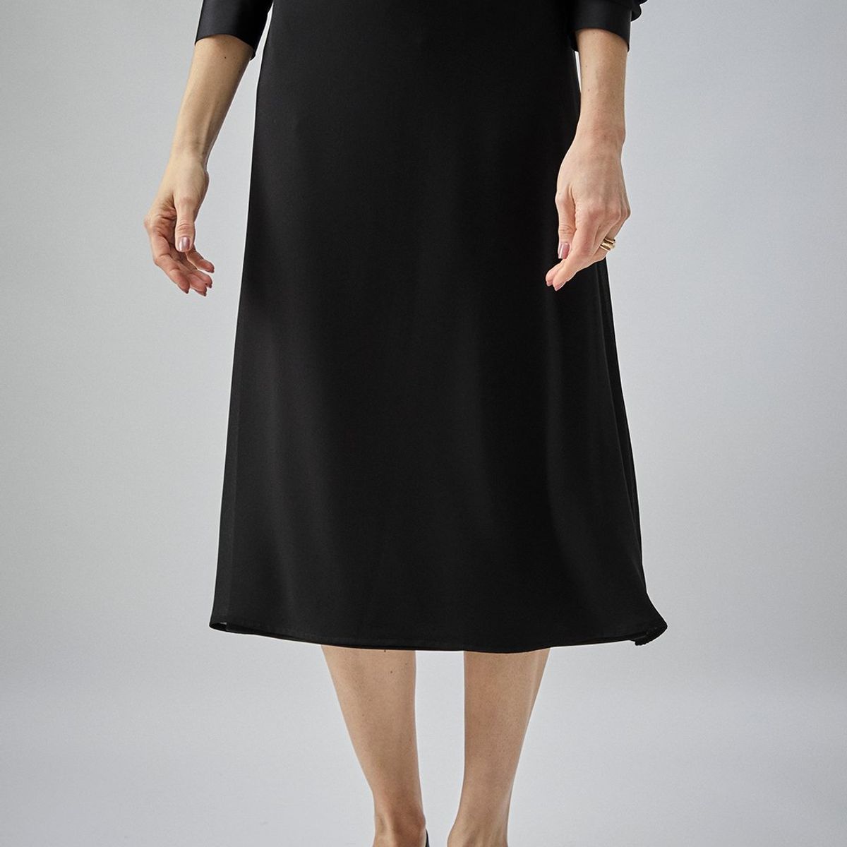 MA GRIFFE - Falda Larga Negro Mujer Magriffe