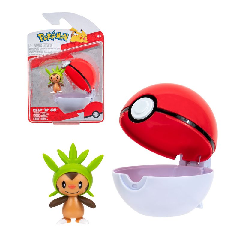 GENERICO - Figura Pokemon - Chespin + Poke Ball