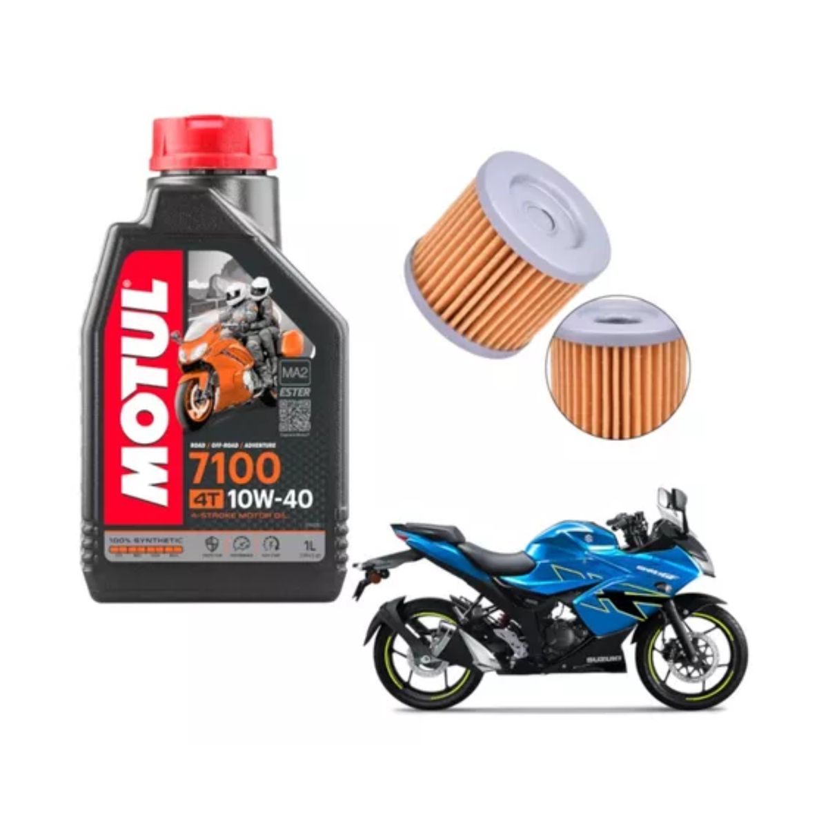 GENERICO - Kit Mantención Suzuki Gixxer 150 Motul 10w40 + Filtro
