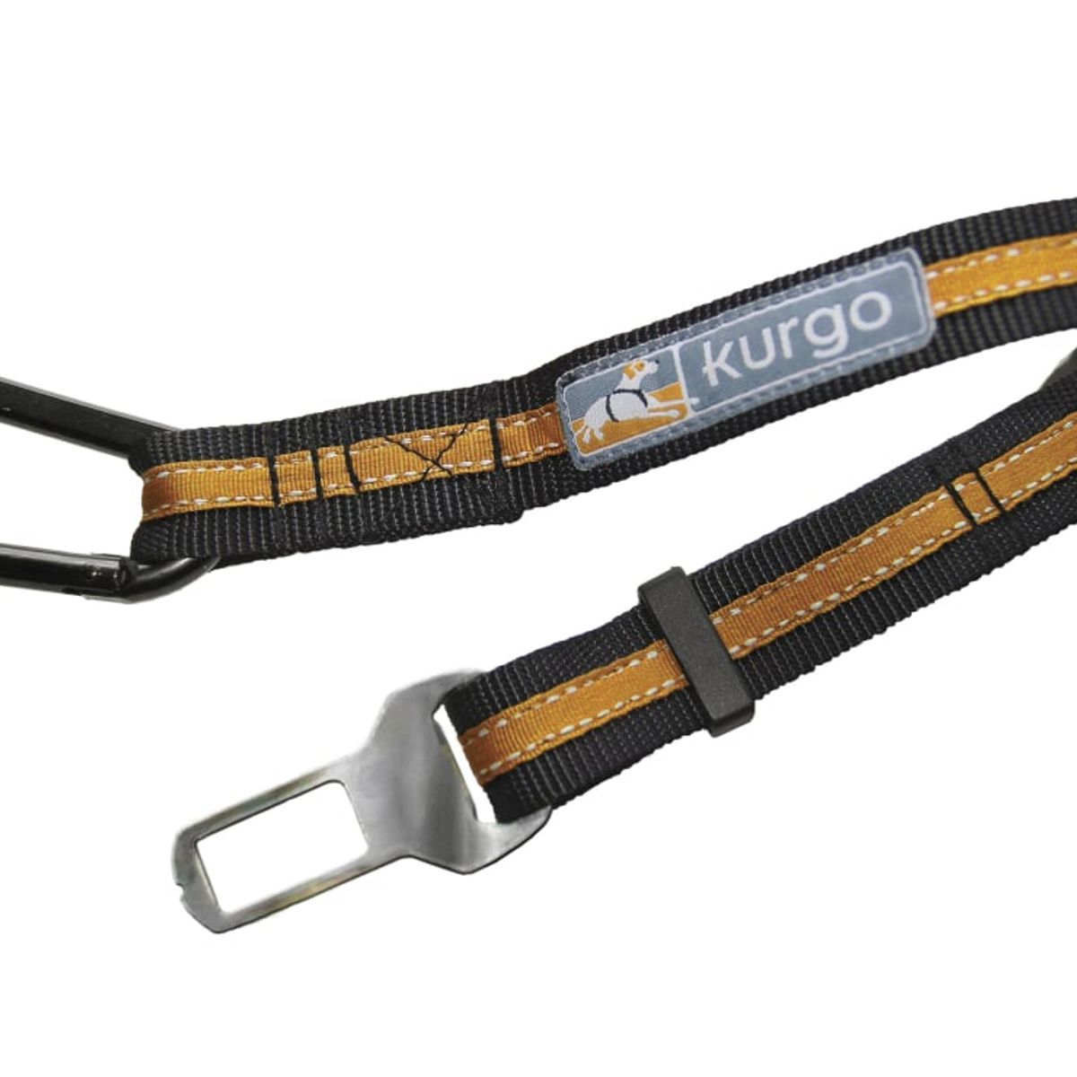 PET SAFE - Correa enganche a cinturón Marca Kurgo NaranjaNegro
