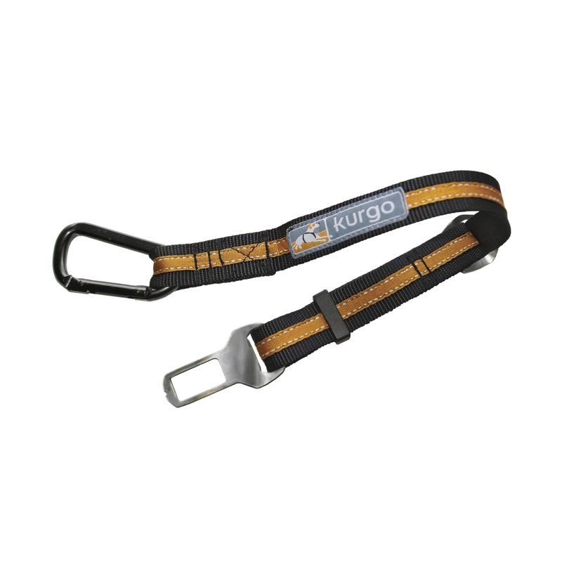 PET SAFE - Correa enganche a cinturón Marca Kurgo NaranjaNegro