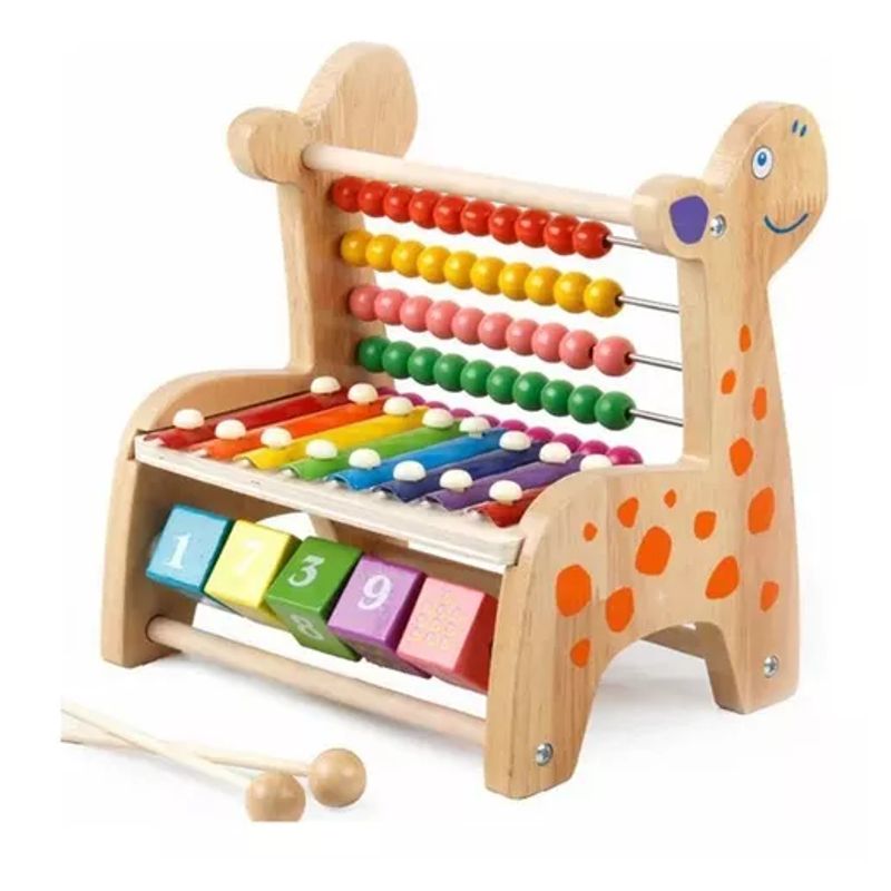 GENERICO - Juguete De Madera Jirafa 3 En 1 Didáctico Montessori