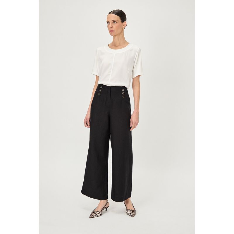 MA GRIFFE - Pantalon Wide Botones