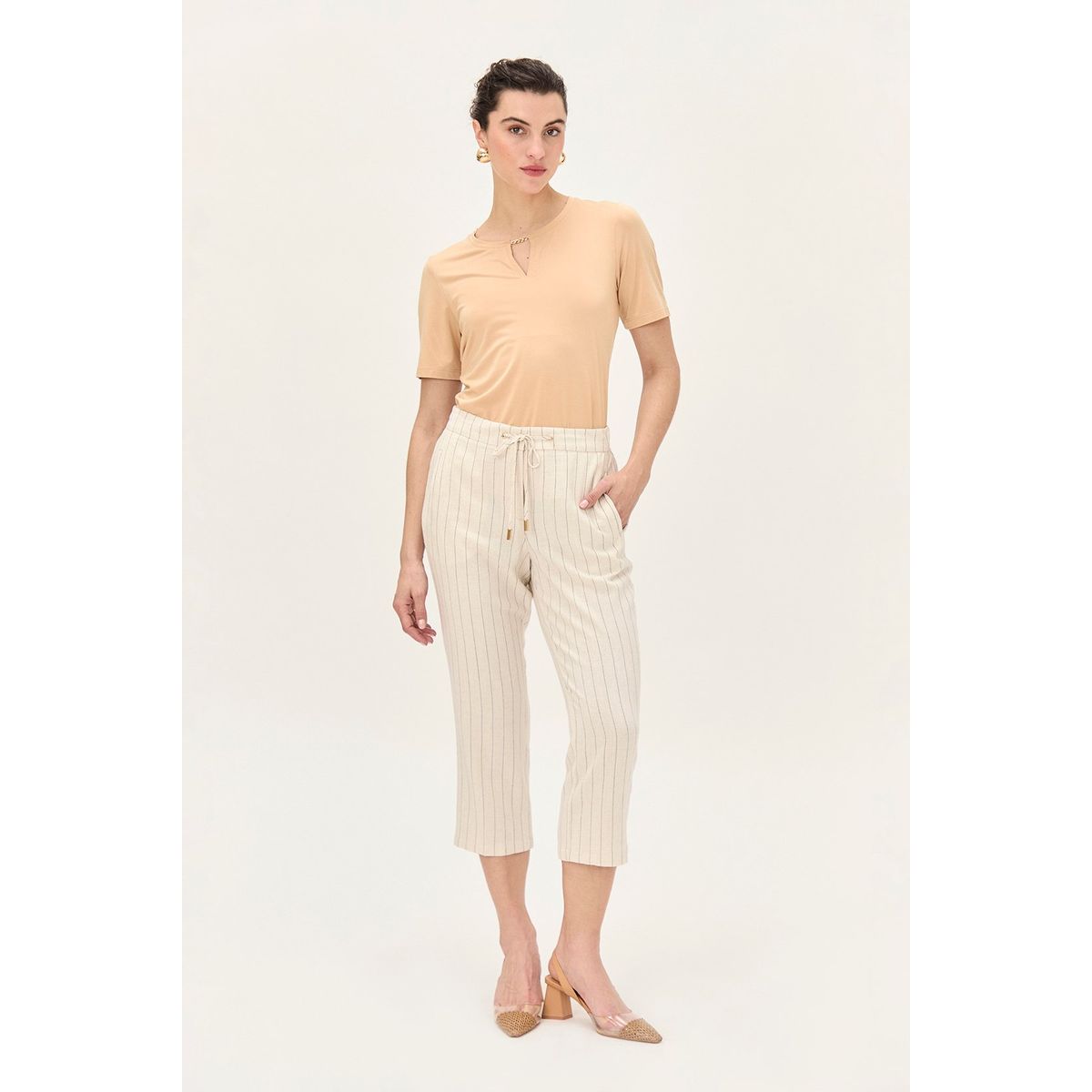 MA GRIFFE - Pantalon Crudo Mujer Magriffe