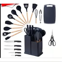 GENERICO - Set Utensilios De Cocina De Silicona 19 Pcs Colores Surtidos