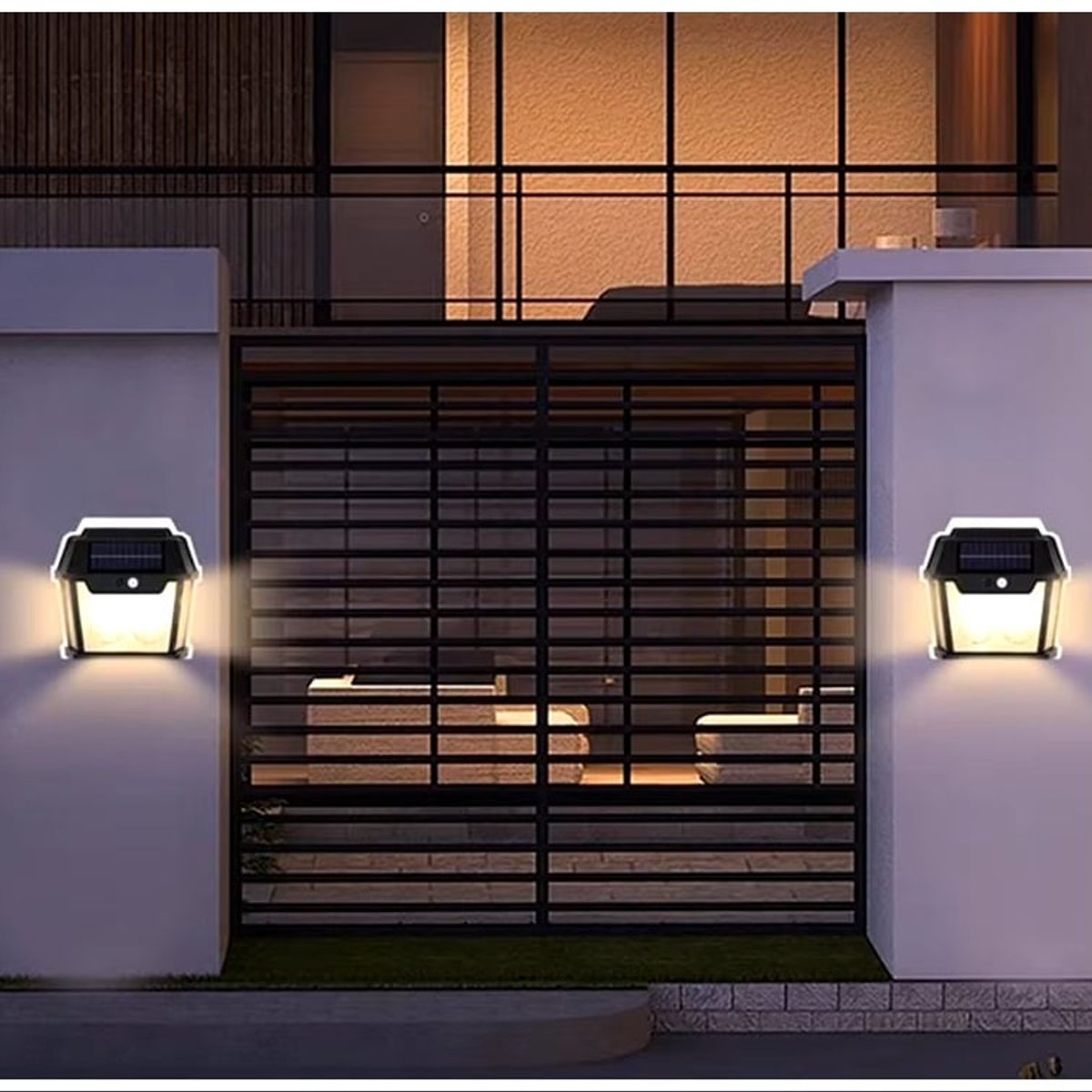 STARTECHOFFICE - Lámpara Pared Solar Sensor de Movimiento Resistente al Agua Luz LED