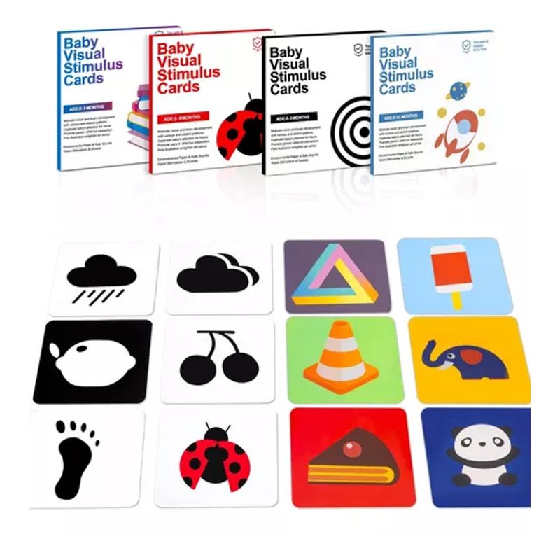 GENERICO - Set Tarjetas De Estimulación Visual Para Bebés 0-36 Meses