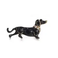 MERCADO CBF - Broche Perro Salchicha Negro Prendedor Aguja Perro Salchicha