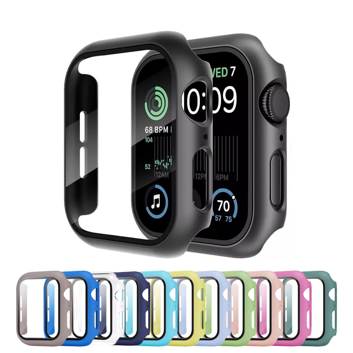 GENERICO - Protector 360° Con Vidrio Templado Para Apple Watch 44mm