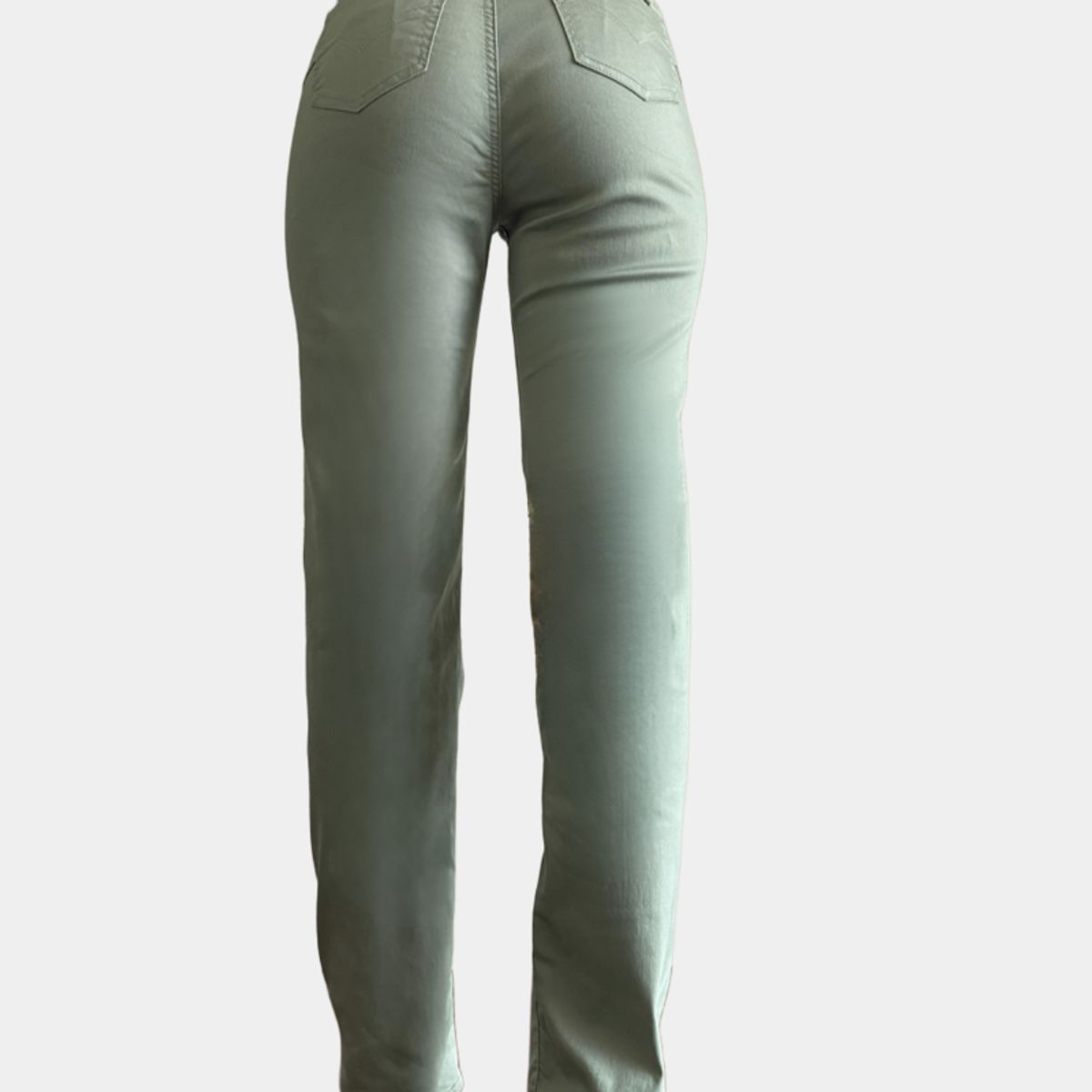 TENTATION - Pantalon Recto Tiro Alto Push Up Verde Tentation