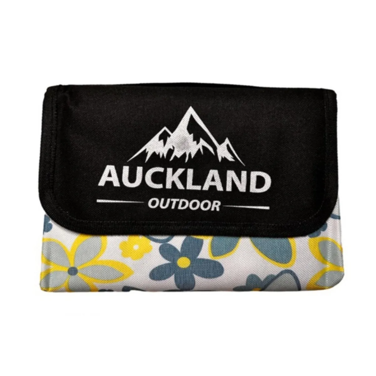 AUCKLAND OUTDOOR - Manta Picnic Impermeable Flores Azules 150X180 Camping Playa