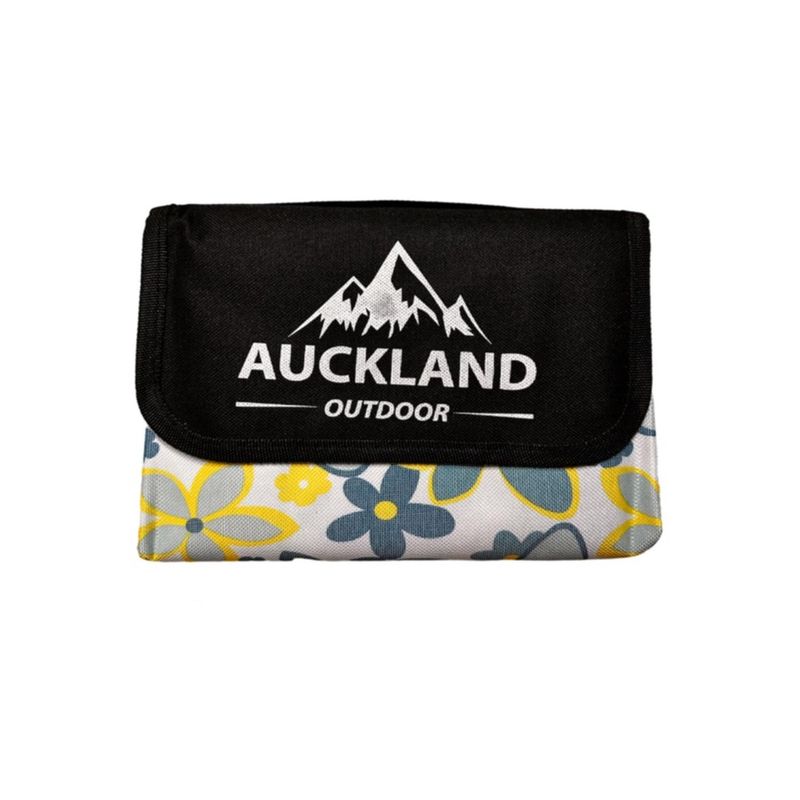 AUCKLAND OUTDOOR - Manta Picnic Impermeable Flores Azules 150X180 Camping Playa