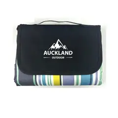 AUCKLAND OUTDOOR - Manta de Picnic Impermeable 150 x 180 Rayas Azules