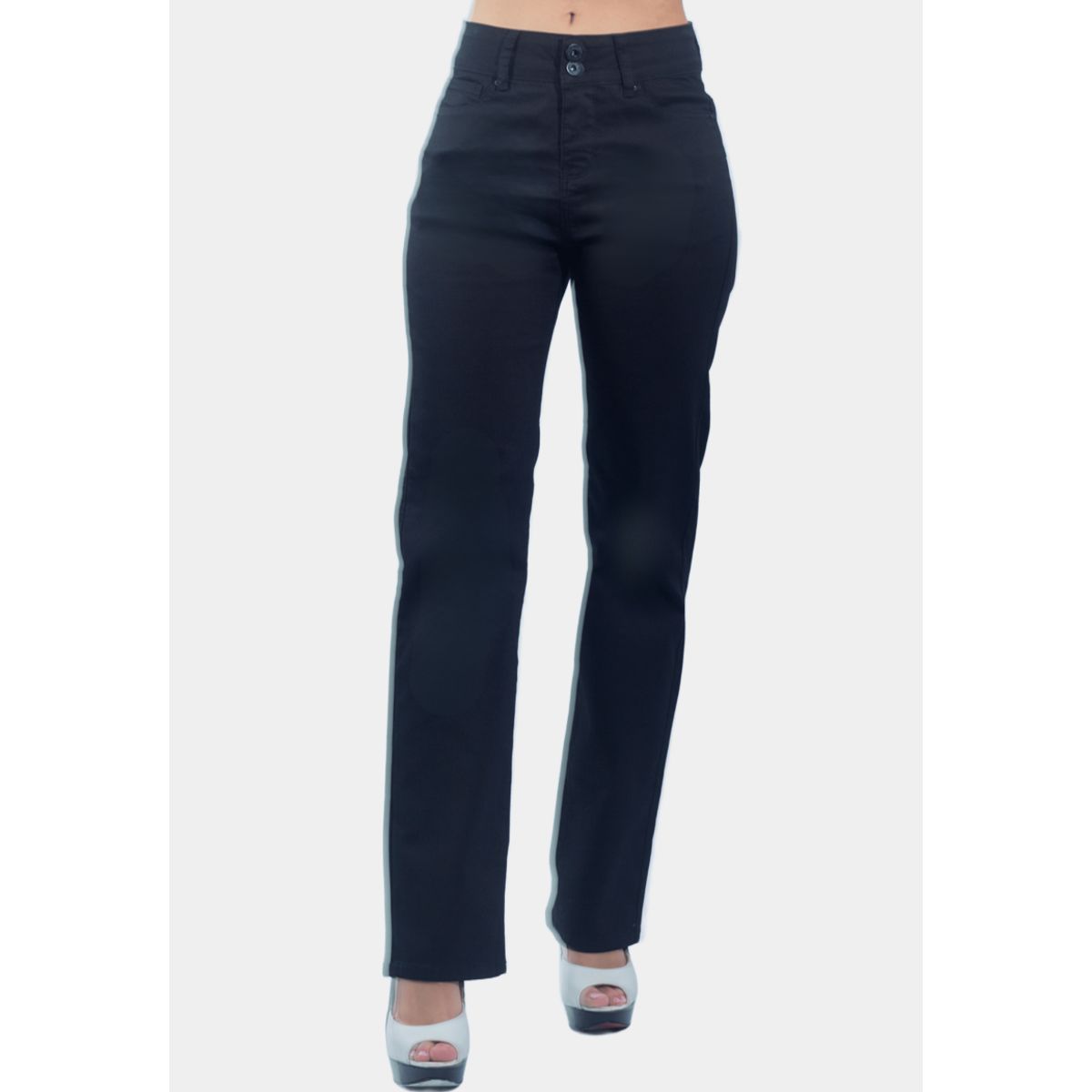 TENTATION - Pantalon Recto Tiro Alto Push Up Black Tentation