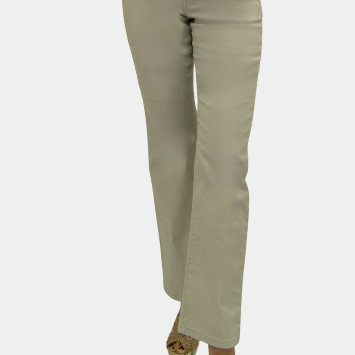 TENTATION - Pantalon Recto Tiro Alto Push Up Beige Tentation