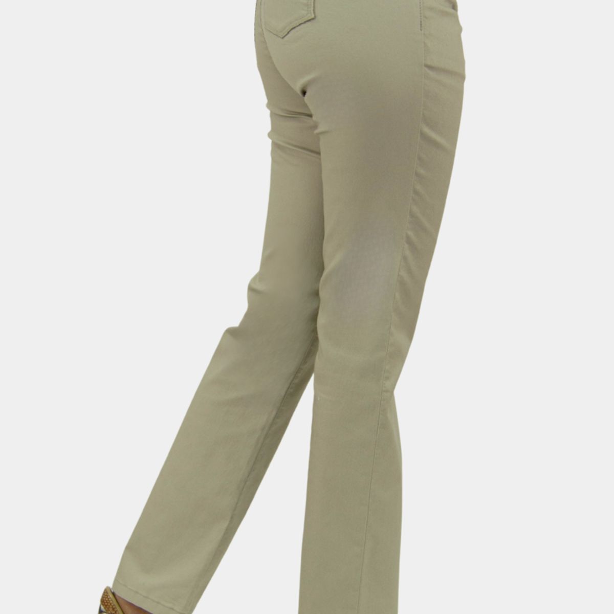 TENTATION - Pantalon Recto Tiro Alto Push Up Beige Tentation