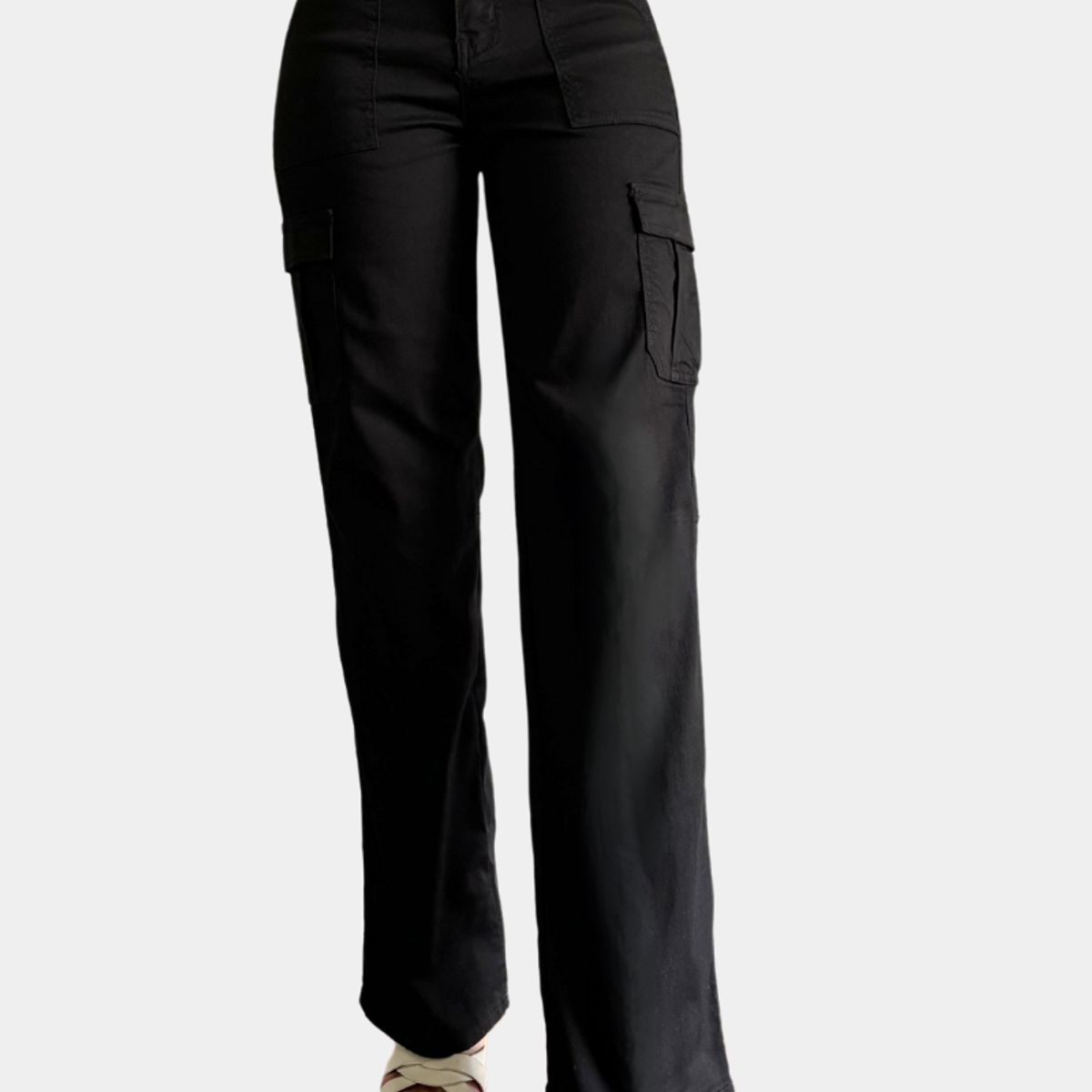 TENTATION - Pantalon Cargo Tiro Alto Push Up Black Tentation
