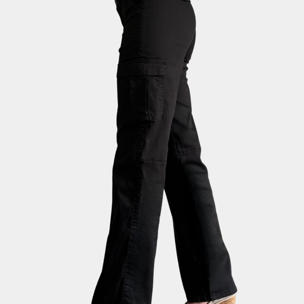 TENTATION - Pantalon Cargo Tiro Alto Push Up Black Tentation