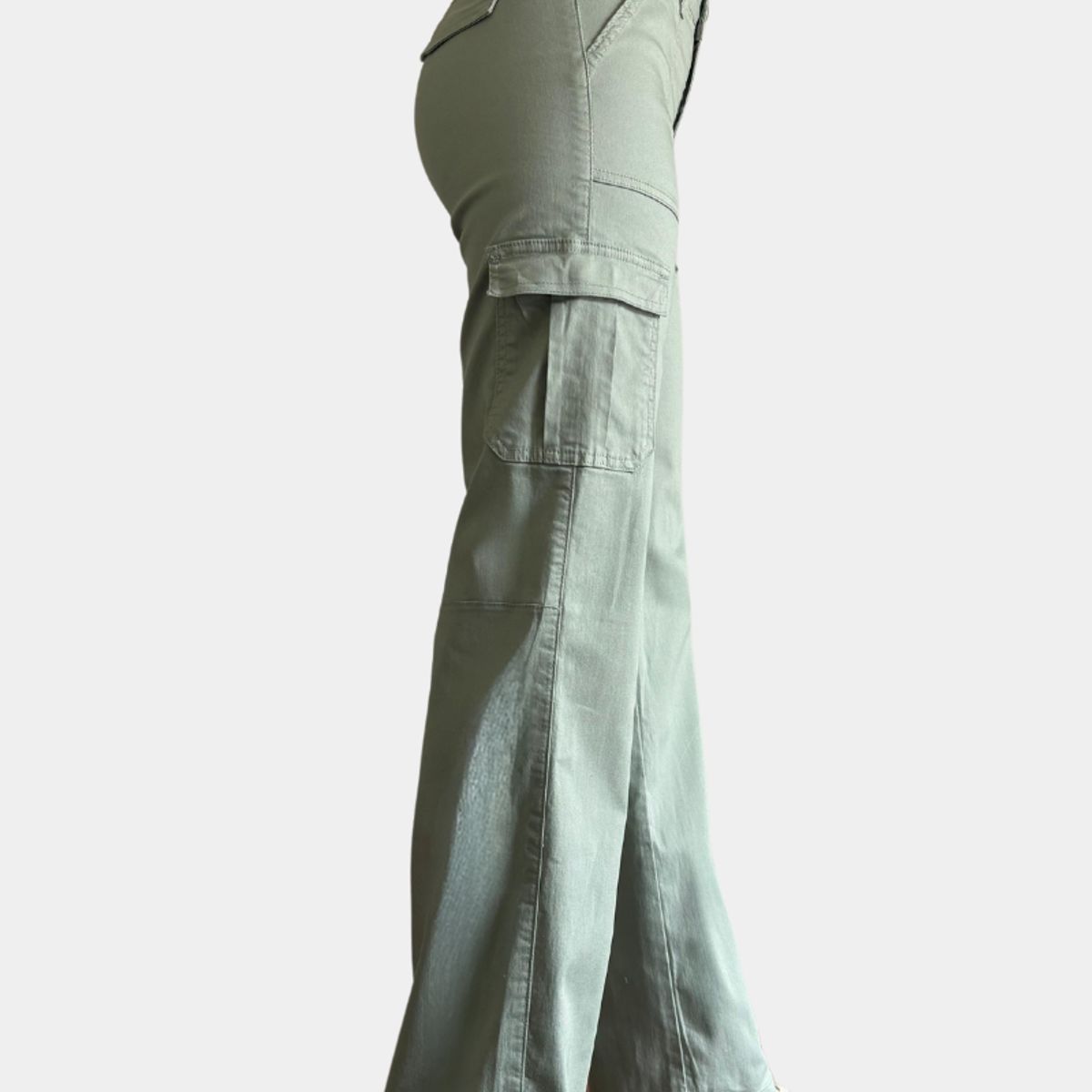 TENTATION - Pantalon Cargo Tiro Alto Push Up Verde Tentation