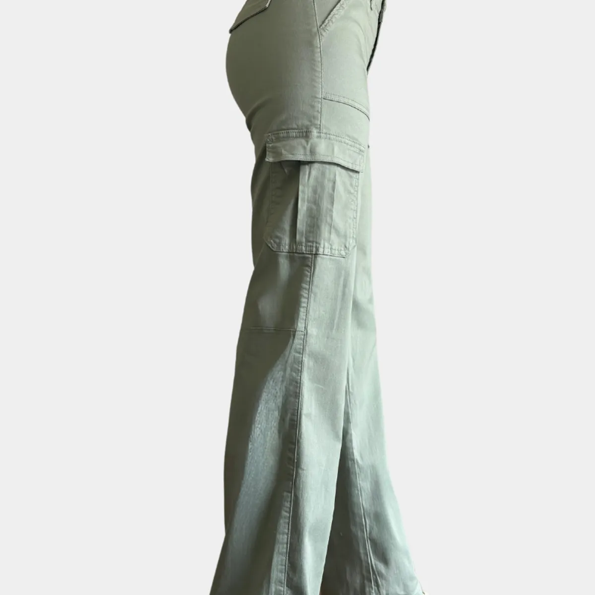 TENTATION - Pantalon Cargo Tiro Alto Push Up Verde Tentation