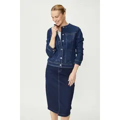 MA GRIFFE - Chaqueta Azul Marino Mujer Magriffe
