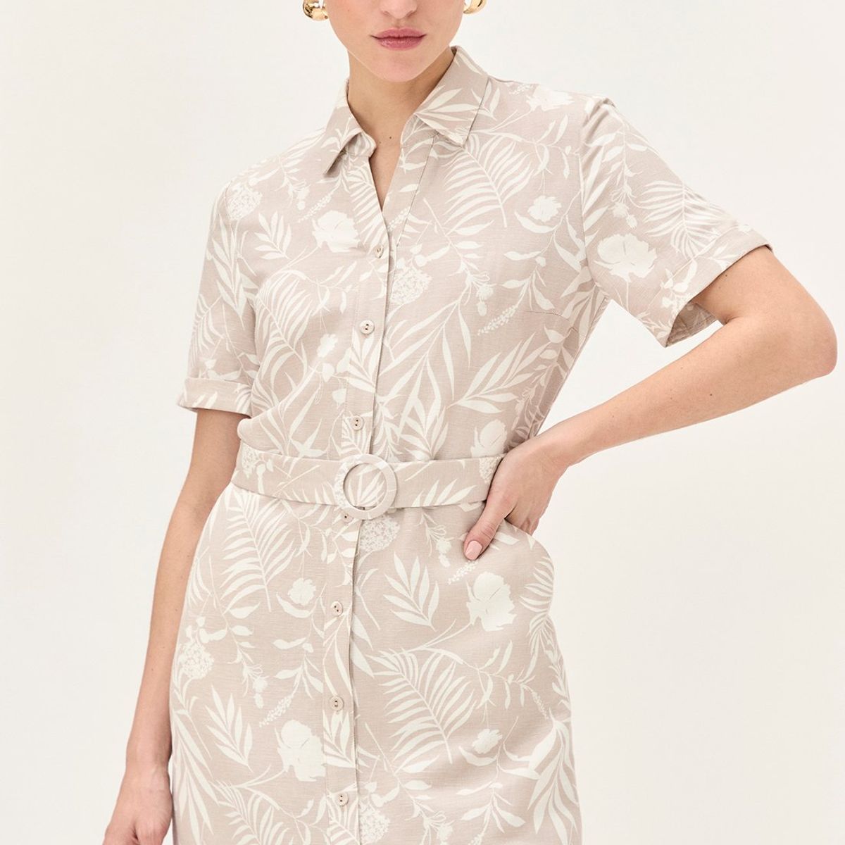 MA GRIFFE - Vestido Largo Beige Mujer Magriffe