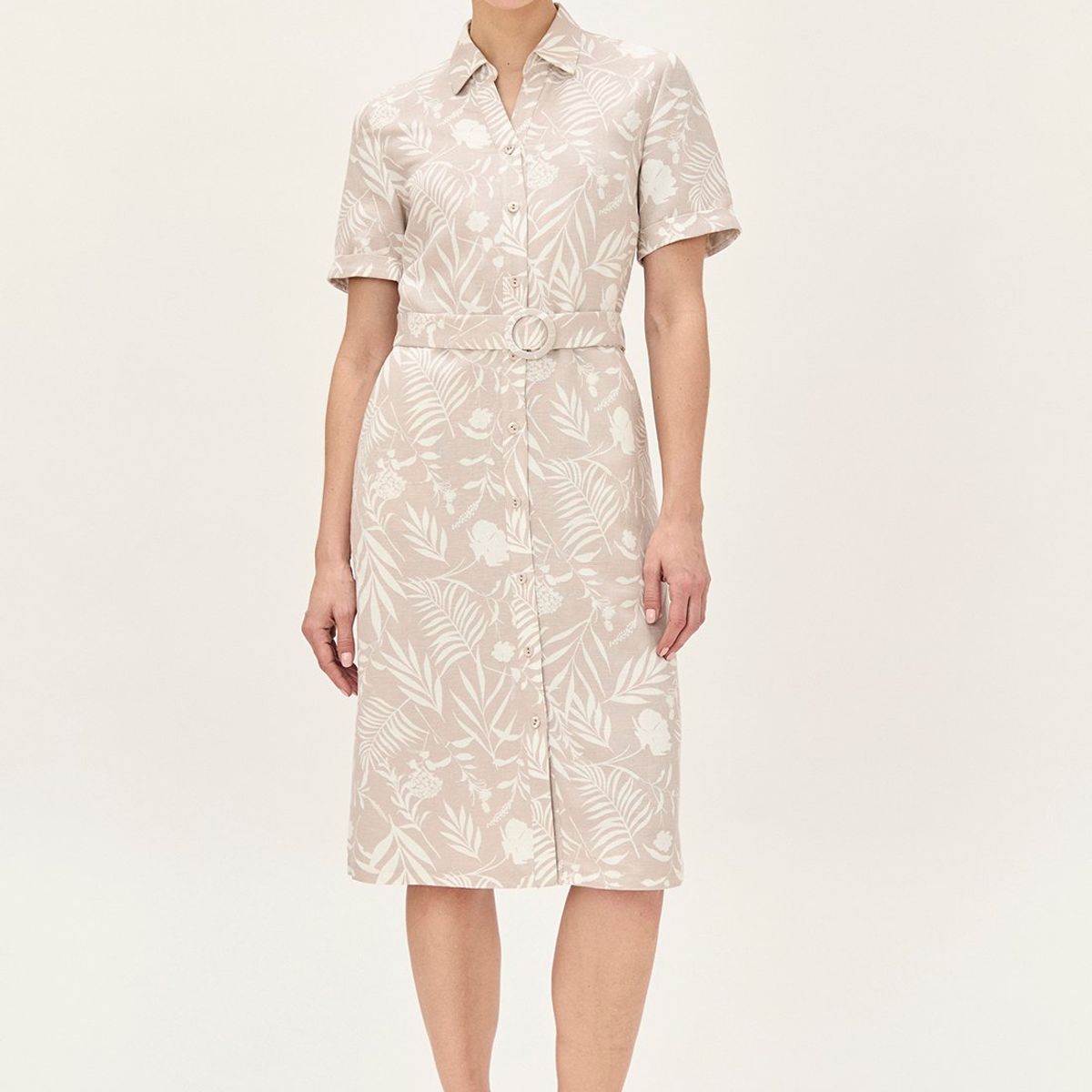 MA GRIFFE - Vestido Largo Beige Mujer Magriffe