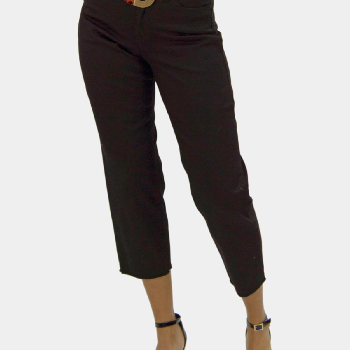 TENTATION - Capri Gabardina Tiro Alto Push Up Black Tentation