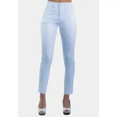 TENTATION - Pantalon Skinny Tiro Alto Push Up Blanco