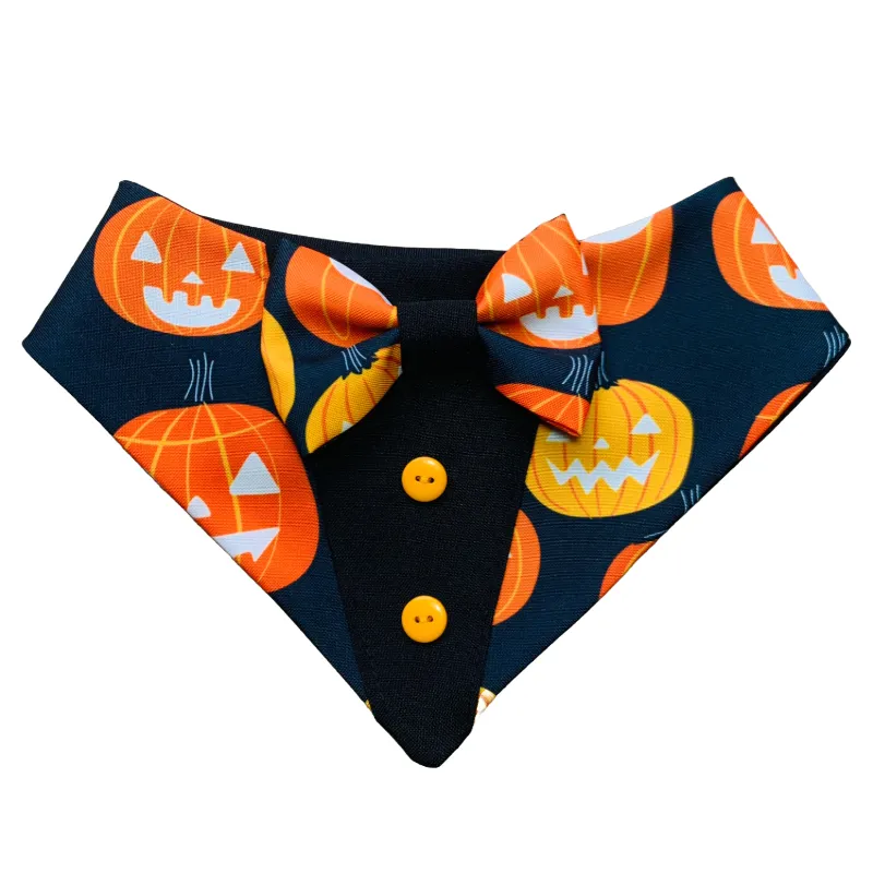 GENERICO - Disfraz de Halloween para Perros y Gatos Smoking Calabaza M