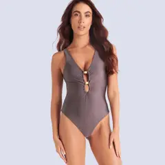 CHAMELA - TRAJE DE BAÑO MALVA CONTROL DE ABDOMEN 43955