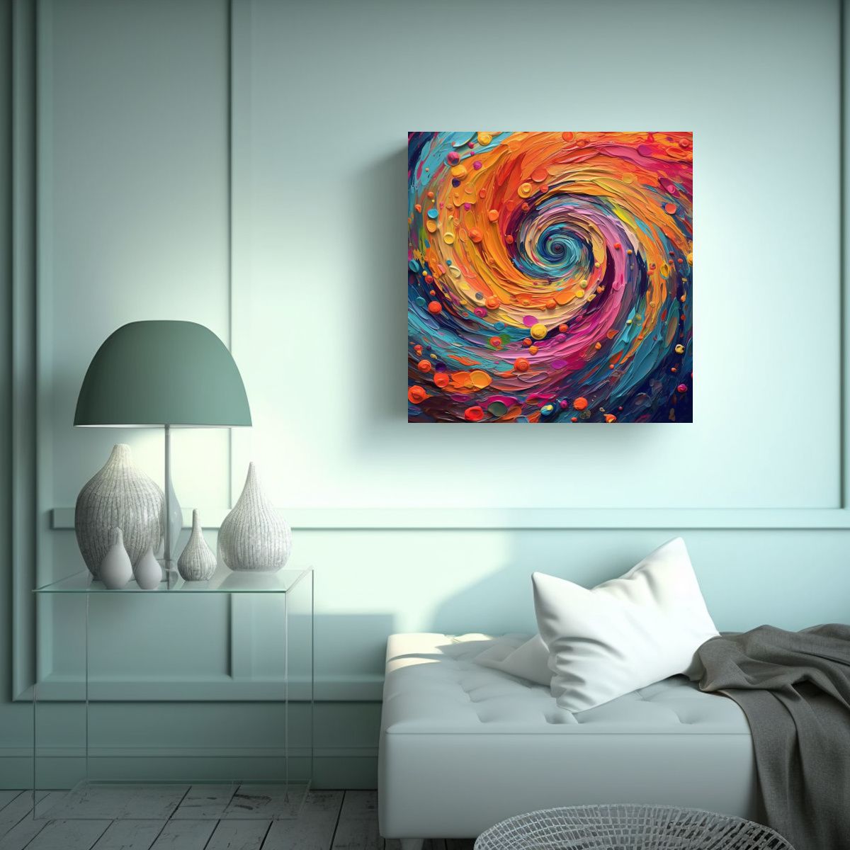 GENERICO - Pinturas Decorativas De Arte Abstracto Colorido 90x90 Cm