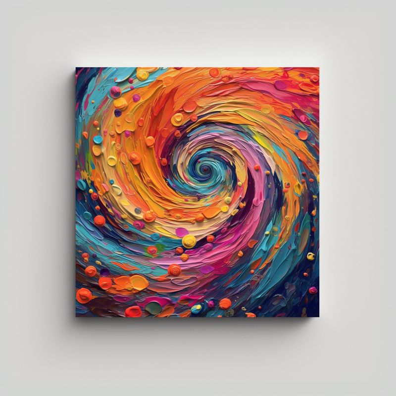 GENERICO - Pinturas Decorativas De Arte Abstracto Colorido 80x80 Cm