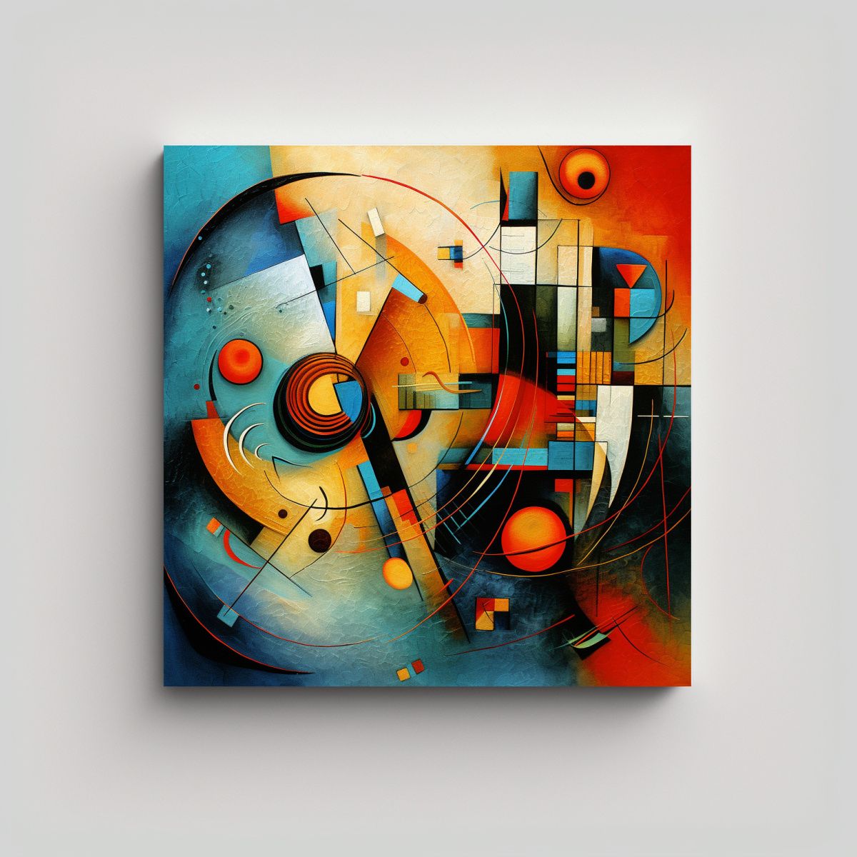 GENERICO - Pinturas Abstractas Arte Tonos Detalle 90x90 Cm