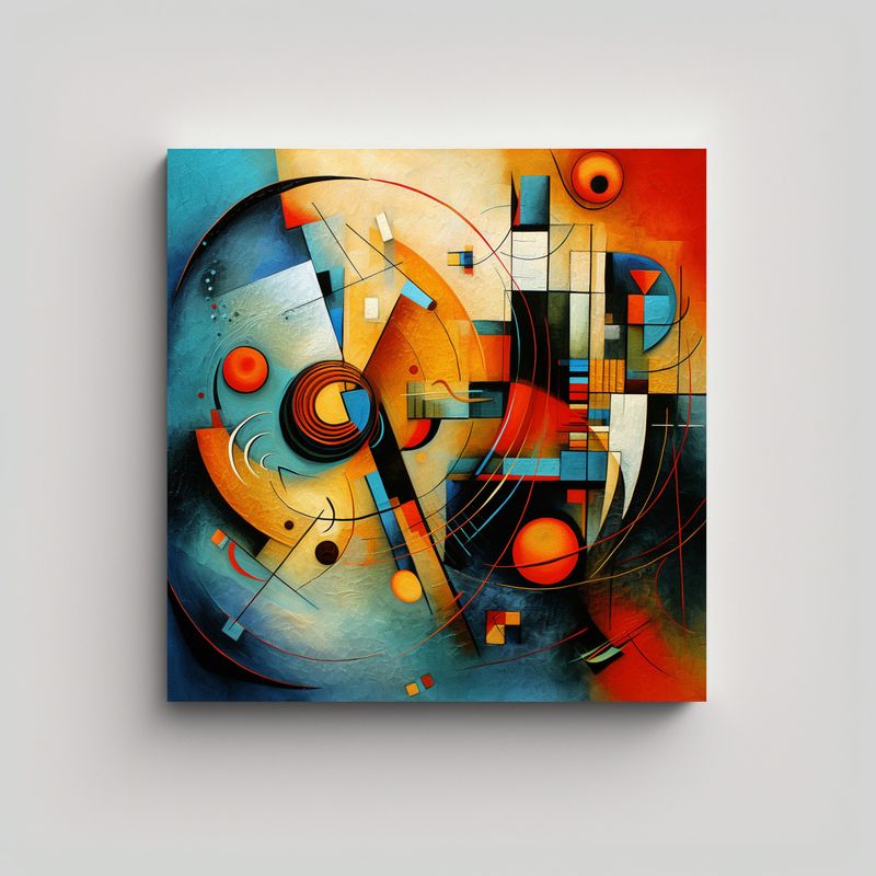 GENERICO - Pinturas Abstractas Arte Tonos Detalle 60x60 Cm