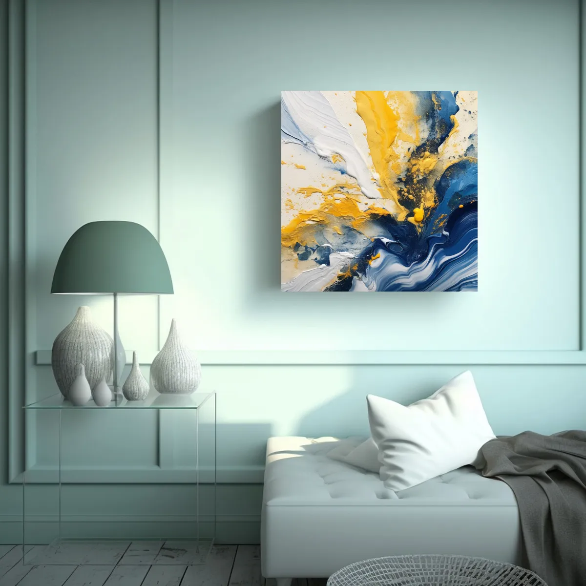 GENERICO - Pintura Abstracta Con Impacto Visual En 50x50 Cm