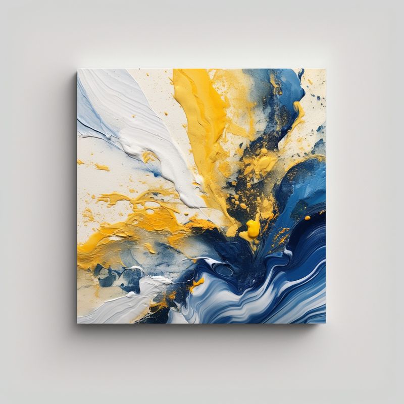 GENERICO - Pintura Abstracta Con Impacto Visual En 80x80 Cm