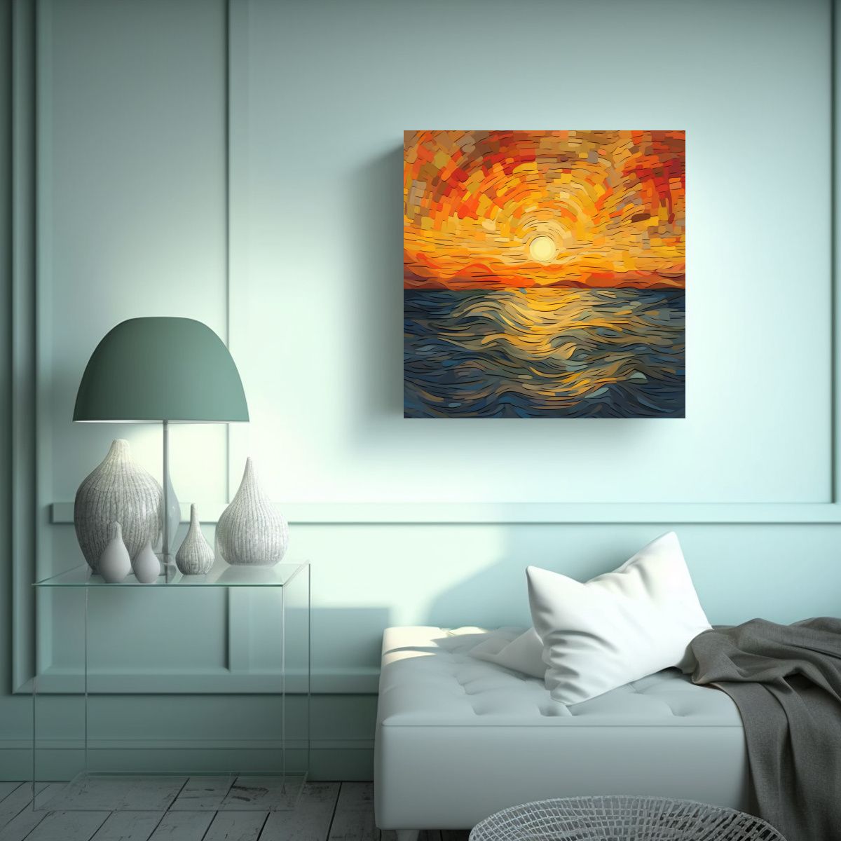 GENERICO - Pintura Mural De Alta Calidad, Armonía Cromática 70x70 Cm